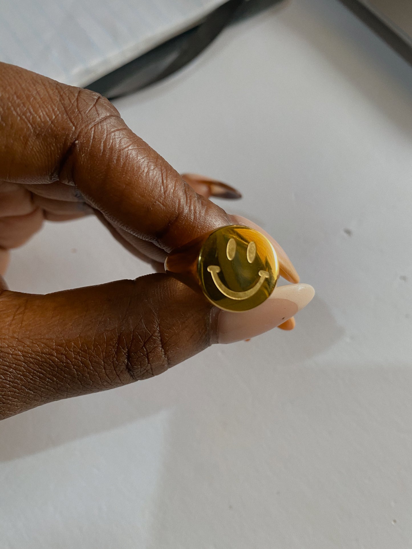 Nahaja Smiley Ring | 18k Gold Plated
