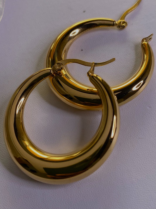 Sena Hoops | 18k Gold Plated