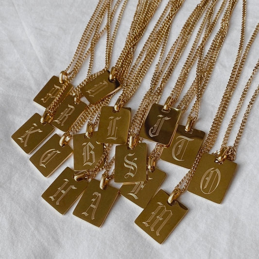 Initial Necklace | 18k Gold Plated
