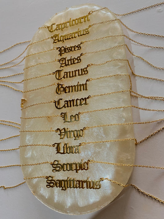 Zodiac Necklace | 18k Gold Plated