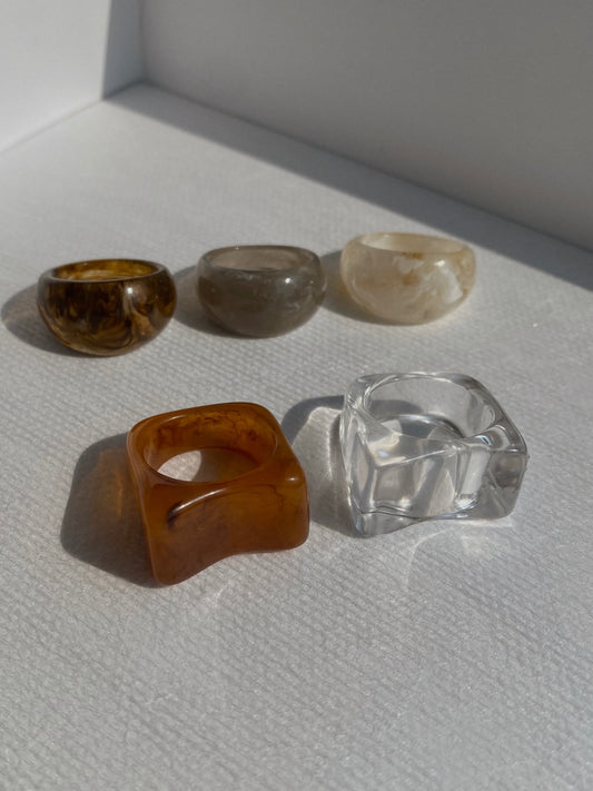 Trapezoid Resin Rings