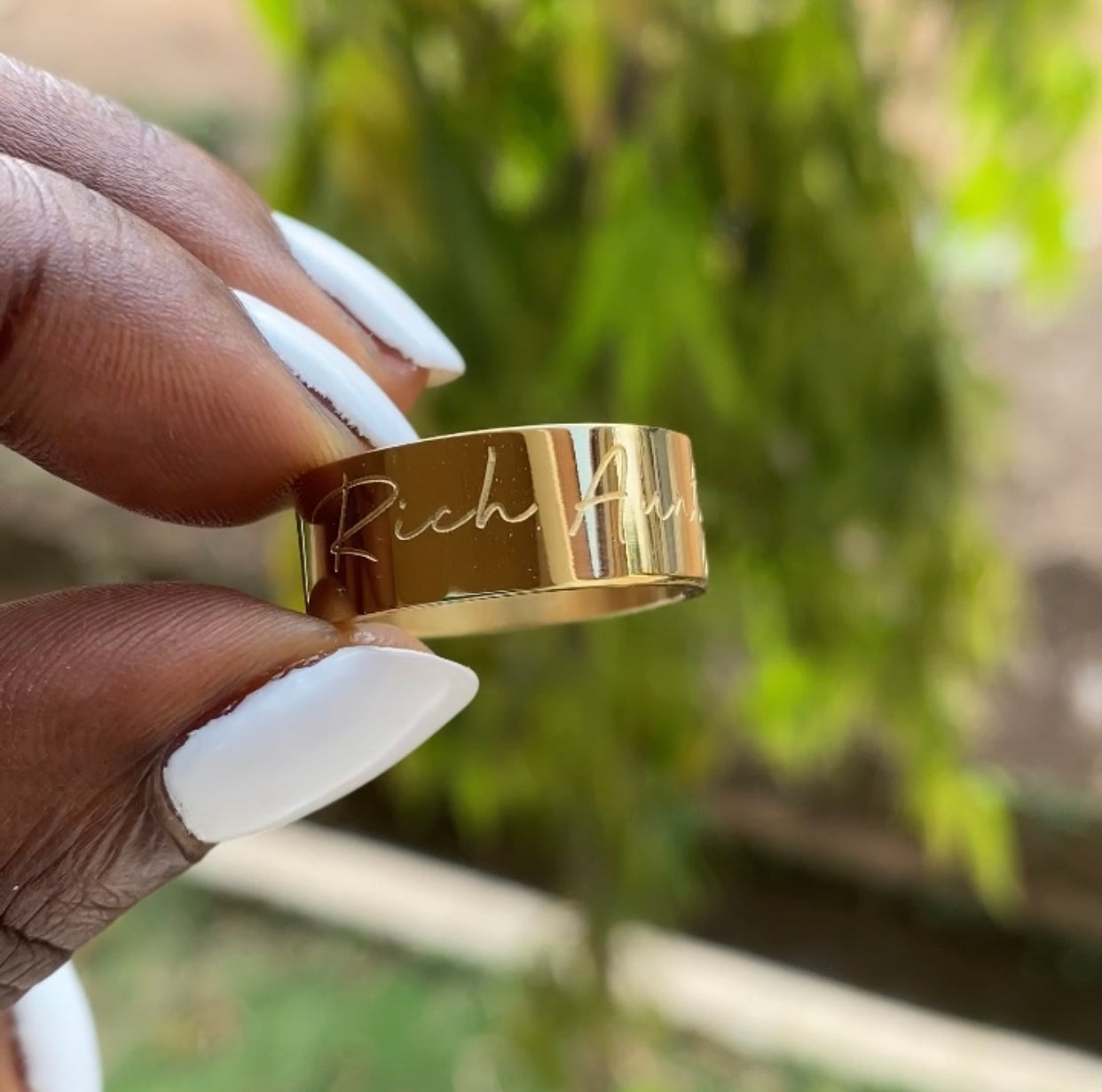 "Rich Aunty" Affirmation Ring | 18k Gold Plated